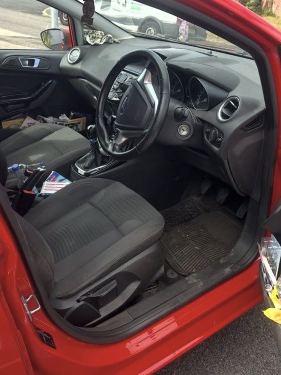 Front cabin before valeting