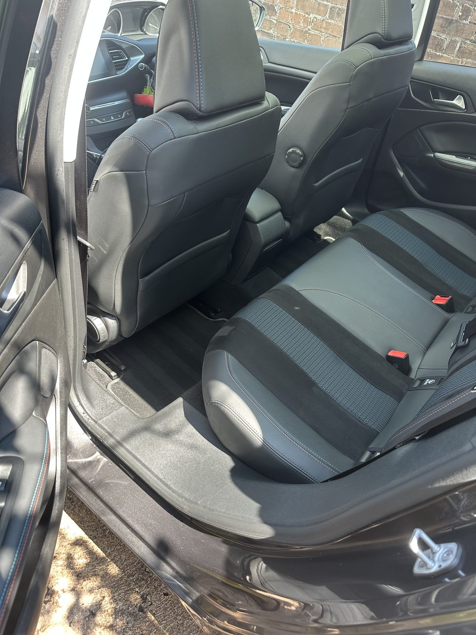 Peugeot 308 rear seats after a deep clean